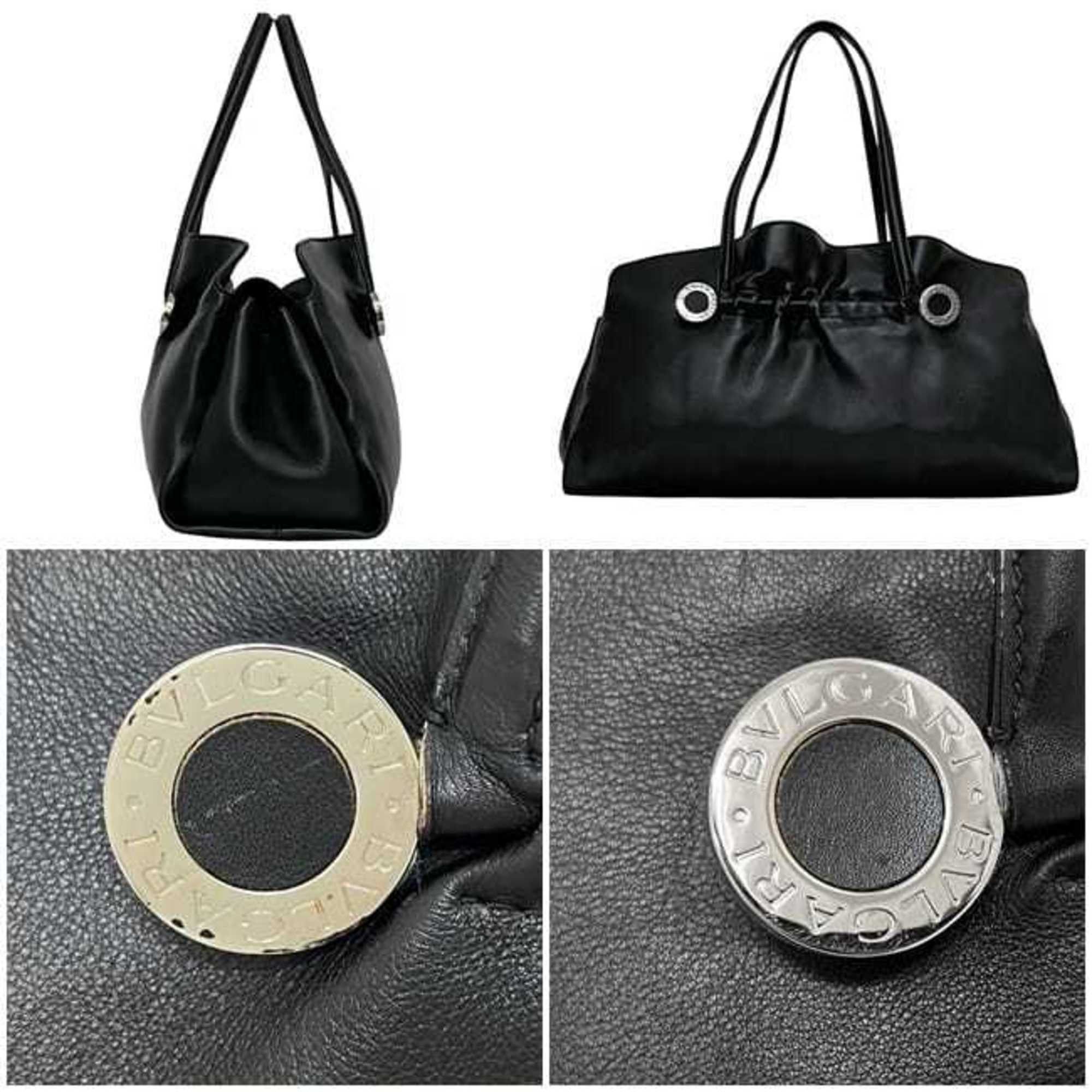 Bvlgari Bvlgari Twist Tote Bag f-24514 Black SAP CODE 23780 Leather BVLGARI Metal Fittings Soft Size ONE SIZE - 3 Thumbnail