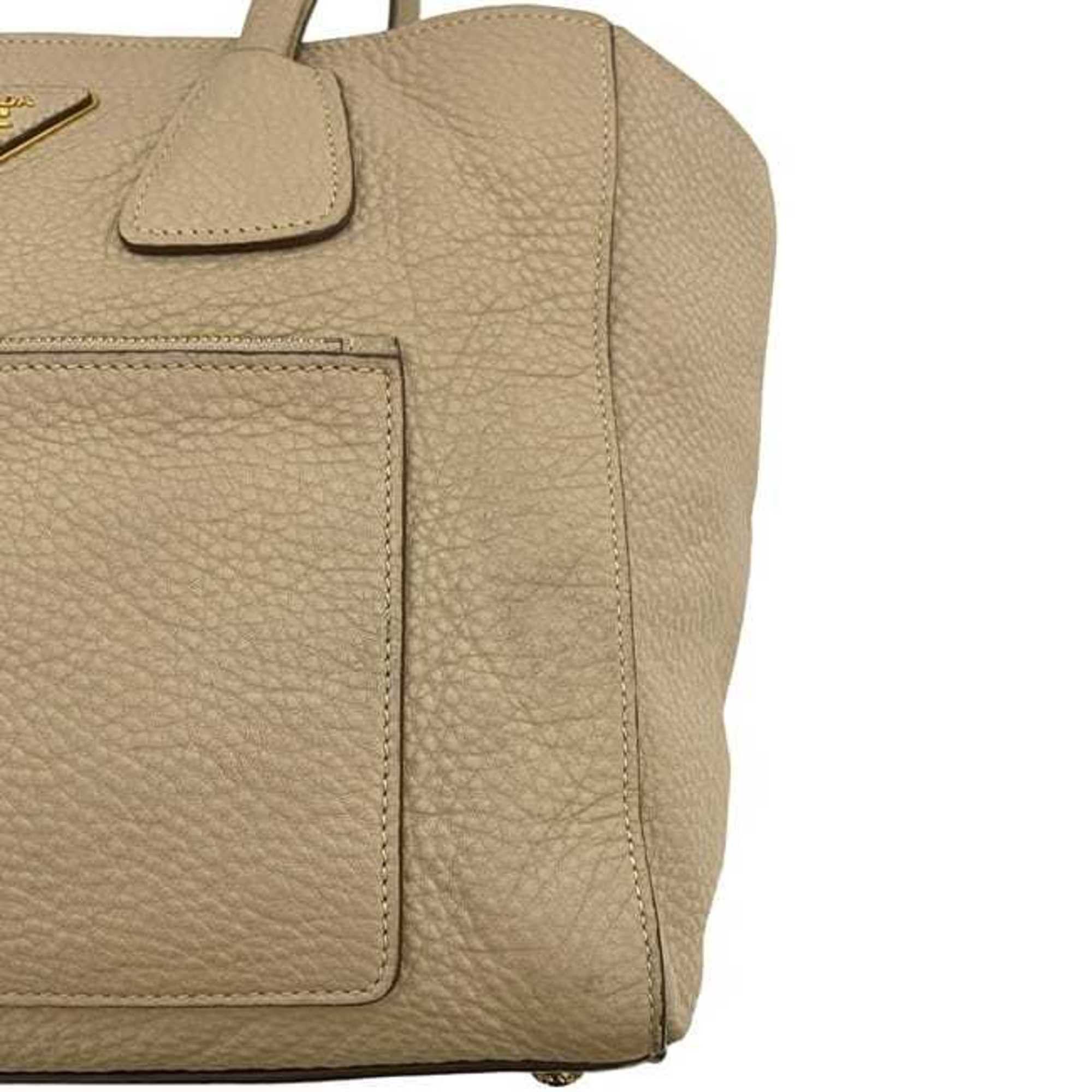 Prada Prada 2-way bag f-24518 Beige SABBIA BN2795 Leather Vitello Dino 204 PRADA Handbag Crossbody Shoulder Bag Triangle Plate Women's Men's Size ONE SIZE - 9 Thumbnail