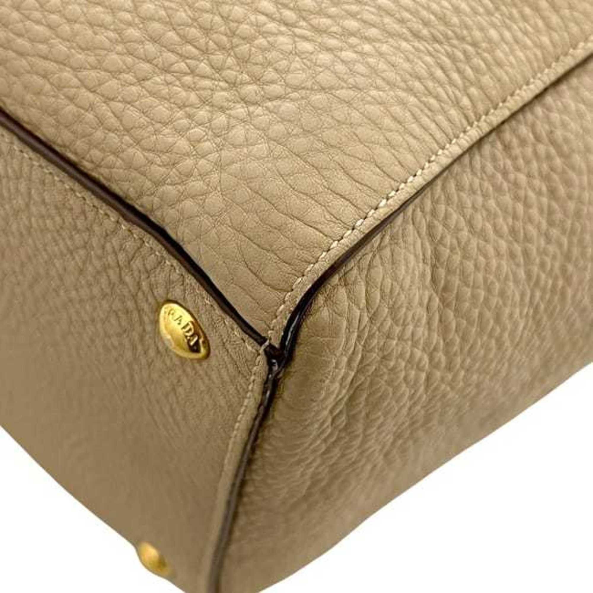 Prada Prada 2-way bag f-24518 Beige SABBIA BN2795 Leather Vitello Dino 204 PRADA Handbag Crossbody Shoulder Bag Triangle Plate Women's Men's Size ONE SIZE - 11 Thumbnail
