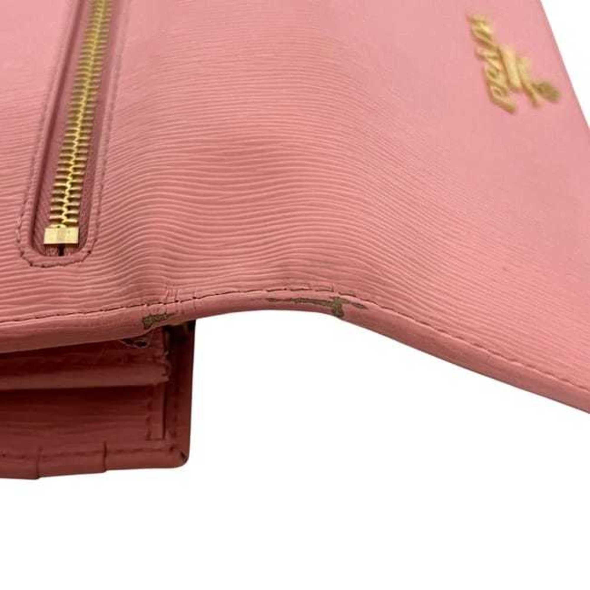 Prada Prada bifold long wallet ec-24468 pink 1MH132 leather with Vitello Move 236 PRADA gold hardware, pass and card slots, women's hardware Size ONE SIZE - 9 Thumbnail