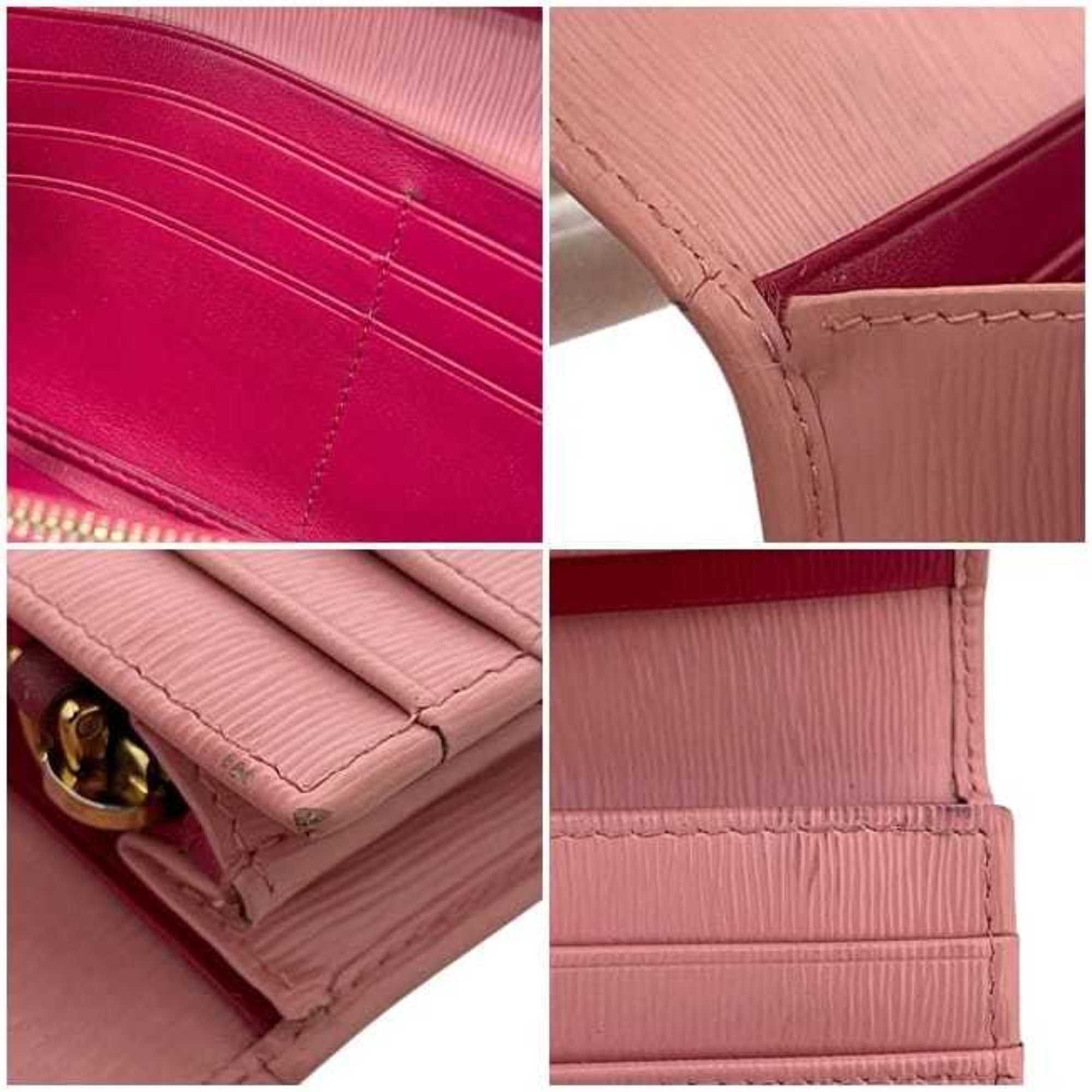 Prada Prada bifold long wallet ec-24468 pink 1MH132 leather with Vitello Move 236 PRADA gold hardware, pass and card slots, women's hardware Size ONE SIZE - 7 Thumbnail