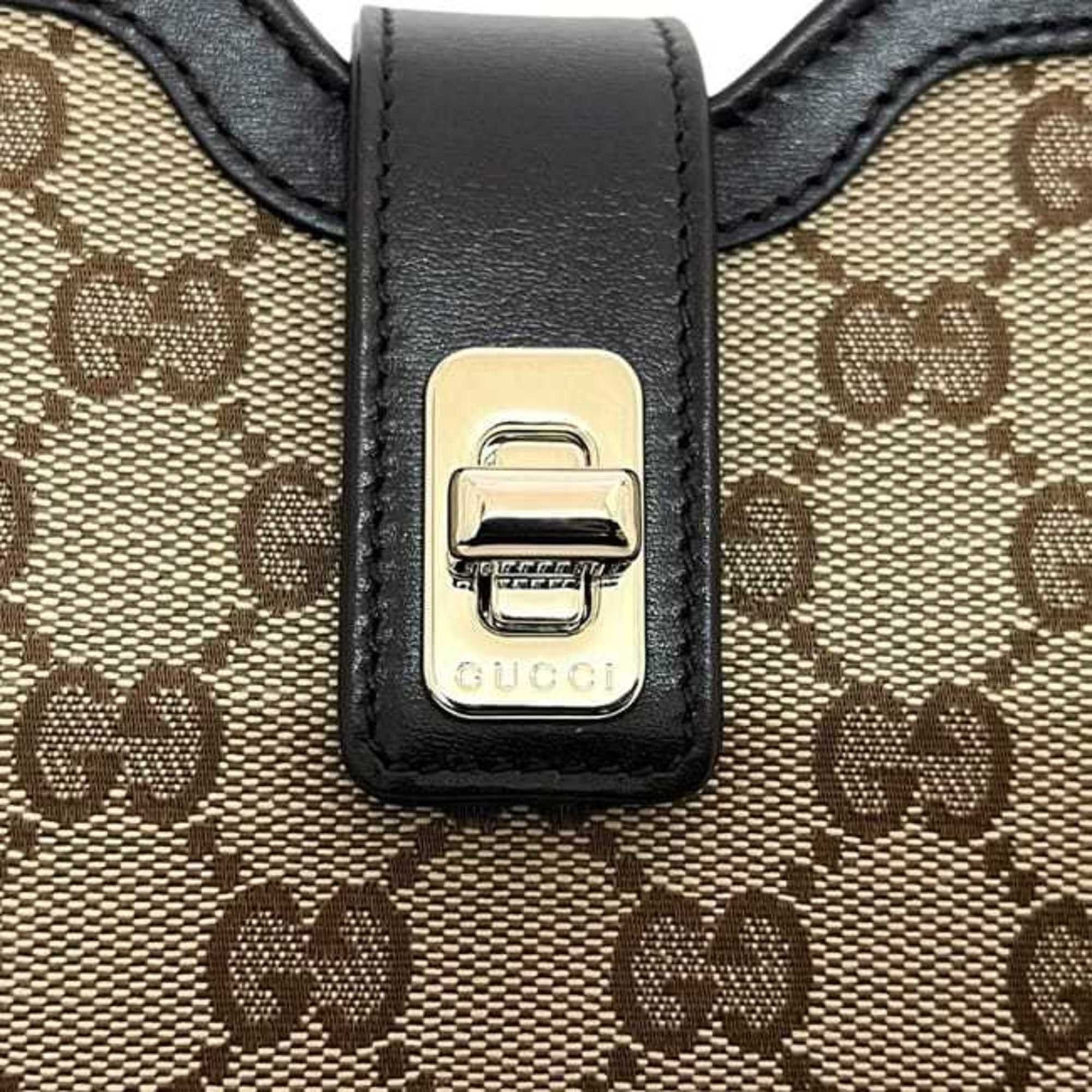 Gucci Gucci Moonside Shoulder Bag f-24565 Beige Brown GG Canvas Sherry 786015 Unused Leather 525040 GUCCI Women's Size ONE SIZE - 9 Thumbnail