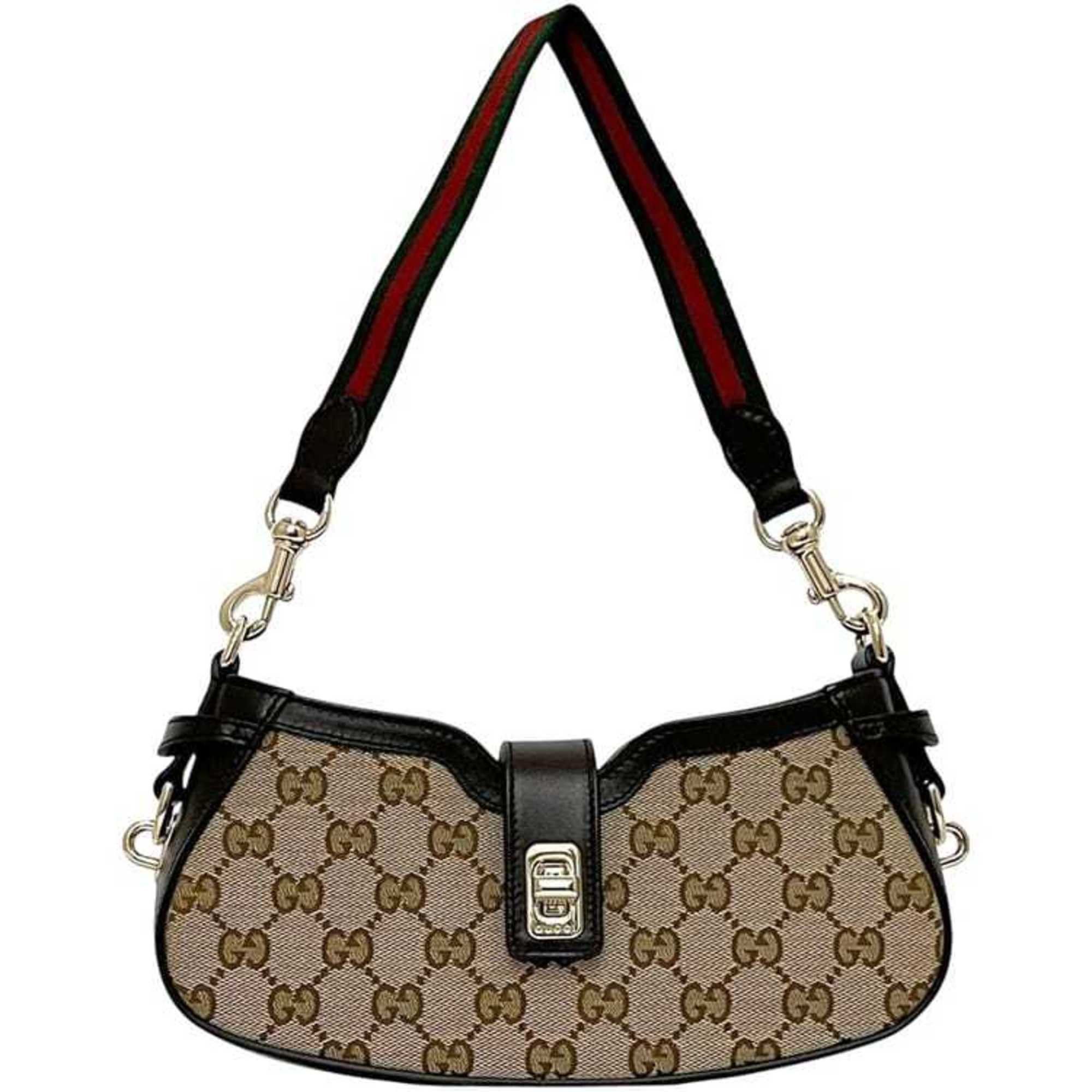 Gucci Gucci Moonside Shoulder Bag f-24565 Beige Brown GG Canvas Sherry 786015 Unused Leather 525040 GUCCI Women's Size ONE SIZE - 2 Thumbnail