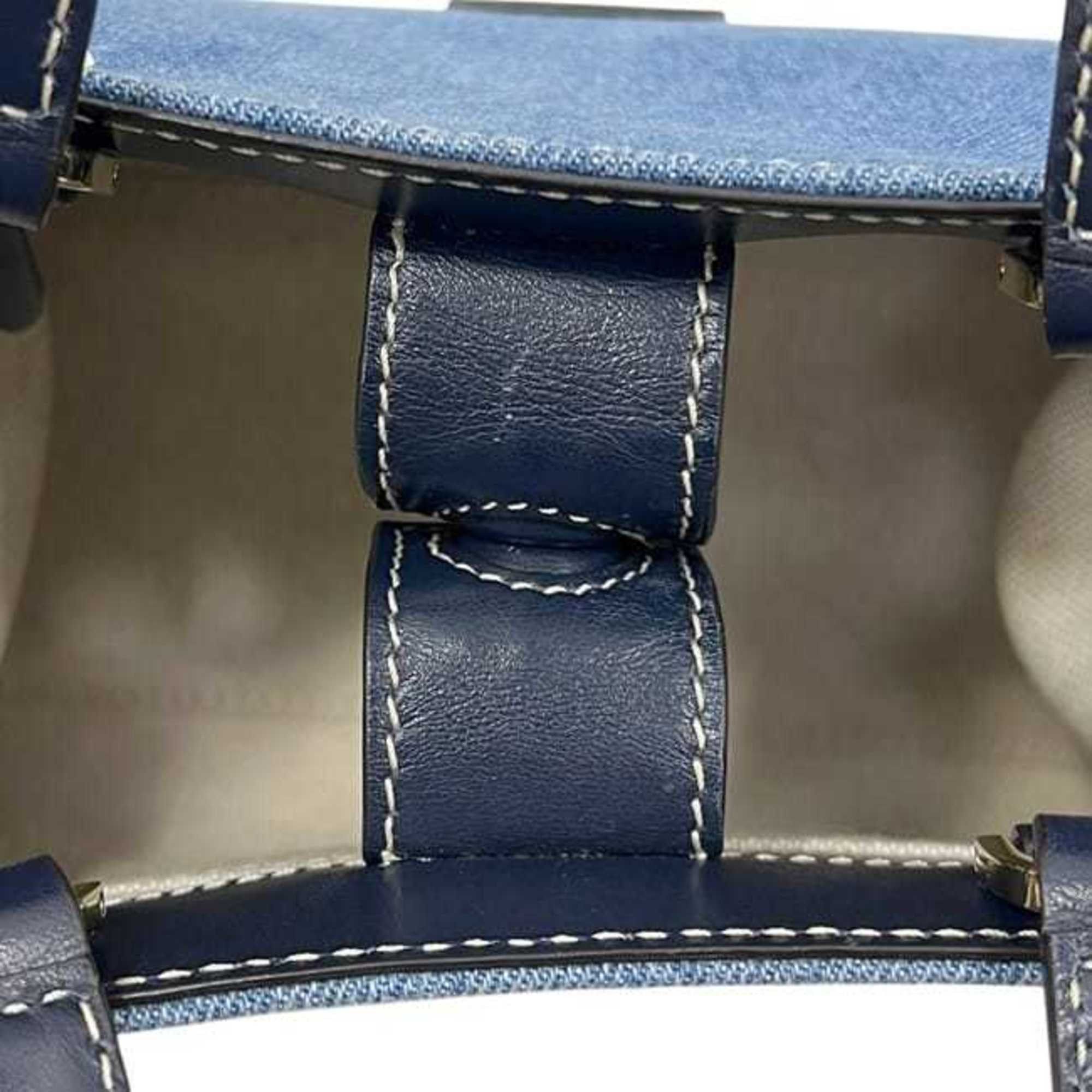 Jimmy Choo Jimmy Choo 2-way bag f-24513 denim blue navy JI1630AW001266 washed leather 55SG JIMMY CHOO handbag crossbody shoulder embroidered women's Size ONE SIZE - 8 Thumbnail