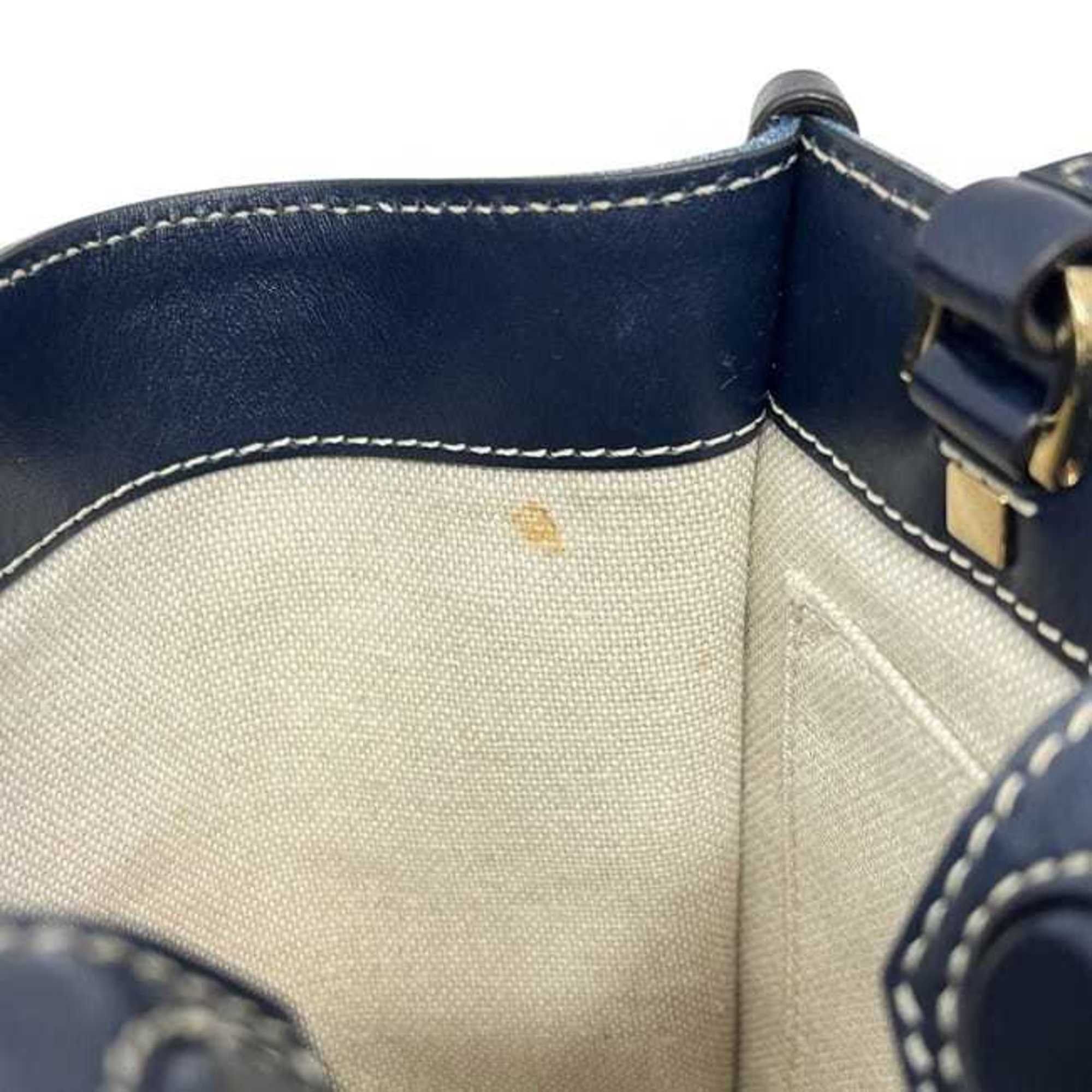 Jimmy Choo Jimmy Choo 2-way bag f-24513 denim blue navy JI1630AW001266 washed leather 55SG JIMMY CHOO handbag crossbody shoulder embroidered women's Size ONE SIZE - 6 Thumbnail
