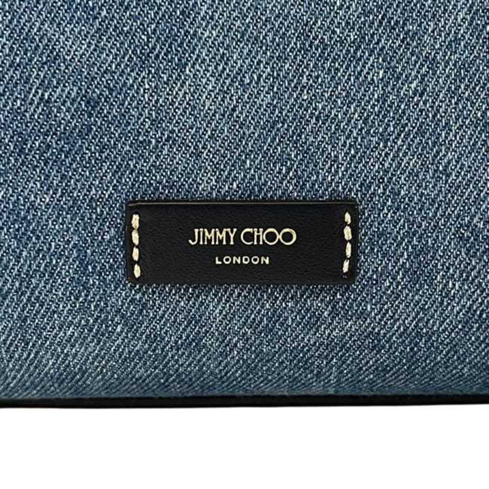 Jimmy Choo Jimmy Choo 2-way bag f-24513 denim blue navy JI1630AW001266 washed leather 55SG JIMMY CHOO handbag crossbody shoulder embroidered women's Size ONE SIZE - 10 Thumbnail