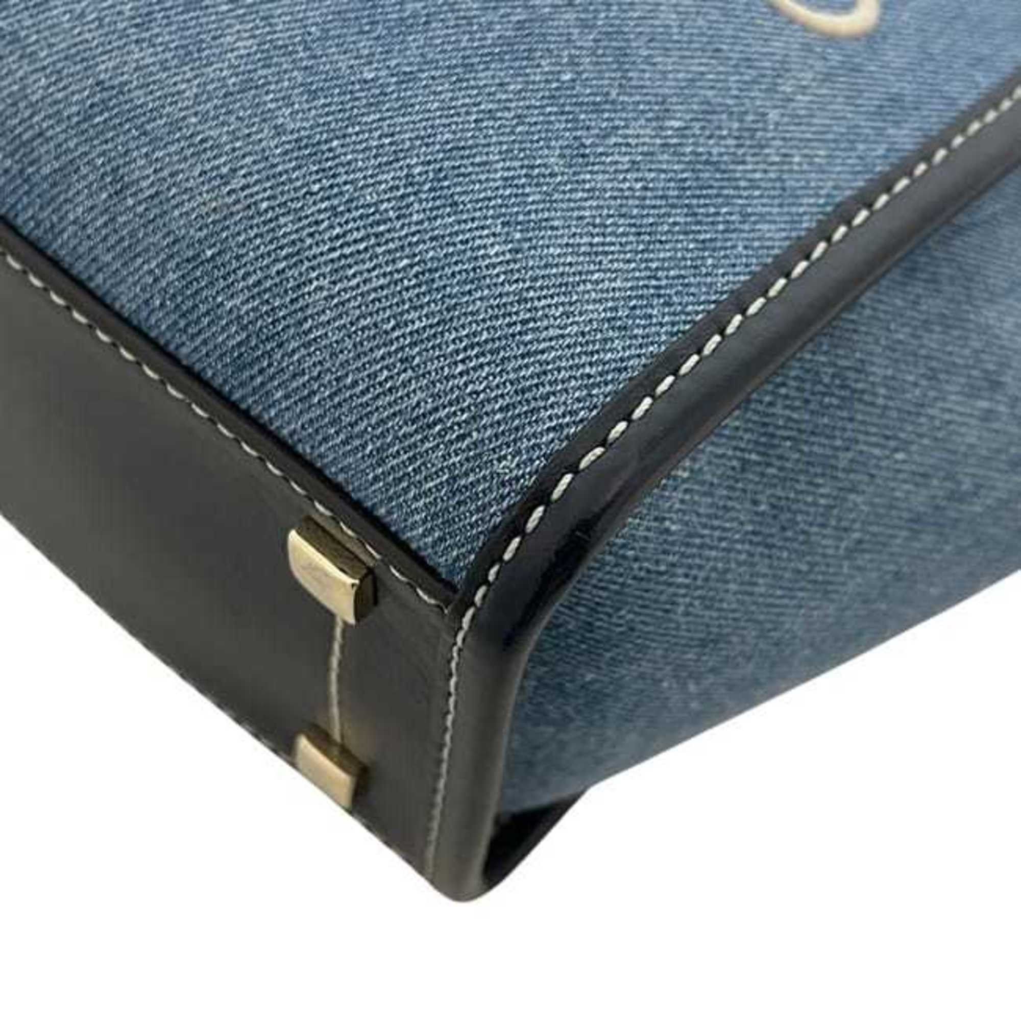 Jimmy Choo Jimmy Choo 2-way bag f-24513 denim blue navy JI1630AW001266 washed leather 55SG JIMMY CHOO handbag crossbody shoulder embroidered women's Size ONE SIZE - 11 Thumbnail