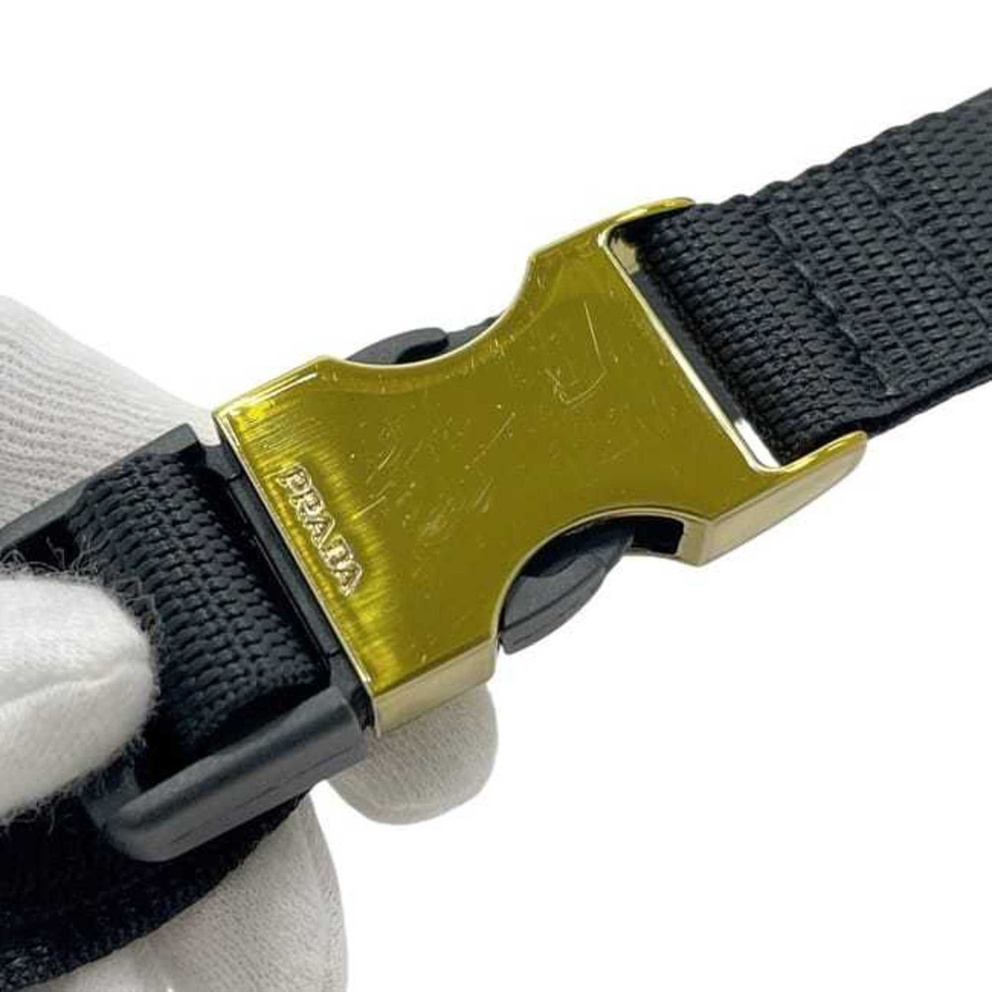 Prada Prada neck strap ec-24485 Black Yellow COLORI VARI 9Y0WM7 Unused nylon and Saffiano leather strap, two-tone black, for men women Size ONE SIZE - 5 Thumbnail