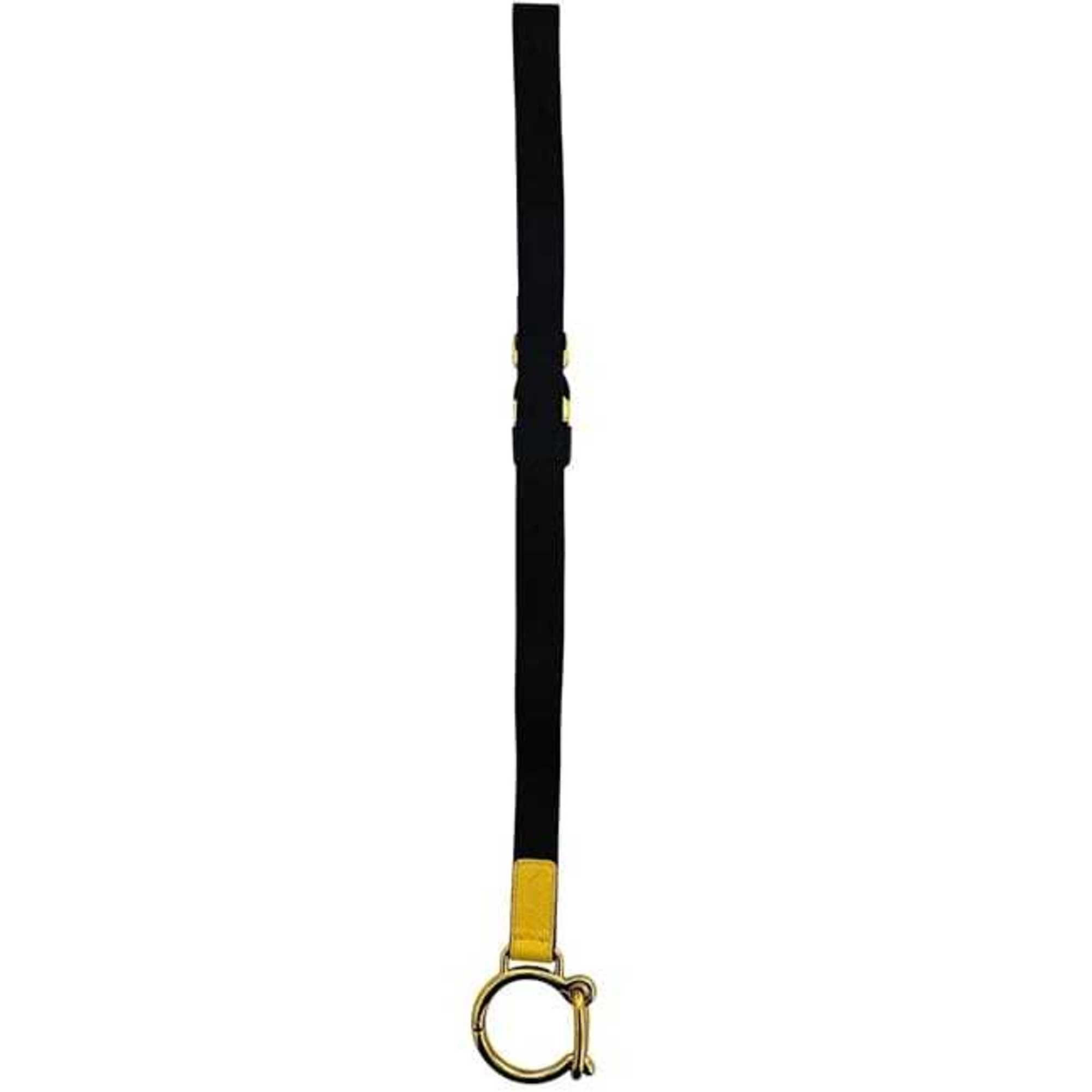 Prada Prada neck strap ec-24485 Black Yellow COLORI VARI 9Y0WM7 Unused nylon and Saffiano leather strap, two-tone black, for men women Size ONE SIZE - 4 Thumbnail