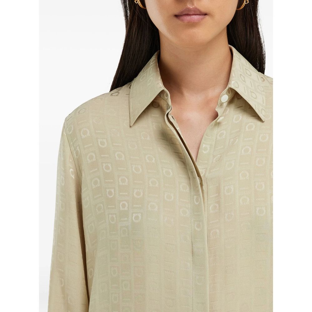 Salvatore Ferragamo Ferragamo NEUTRALS Tops - Shirts Size L / US 10 / IT 46 - 3 Thumbnail