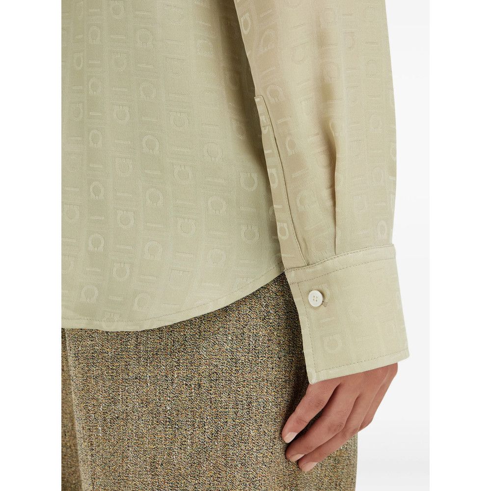 Salvatore Ferragamo Ferragamo NEUTRALS Tops - Shirts Size L / US 10 / IT 46 - 2 Thumbnail