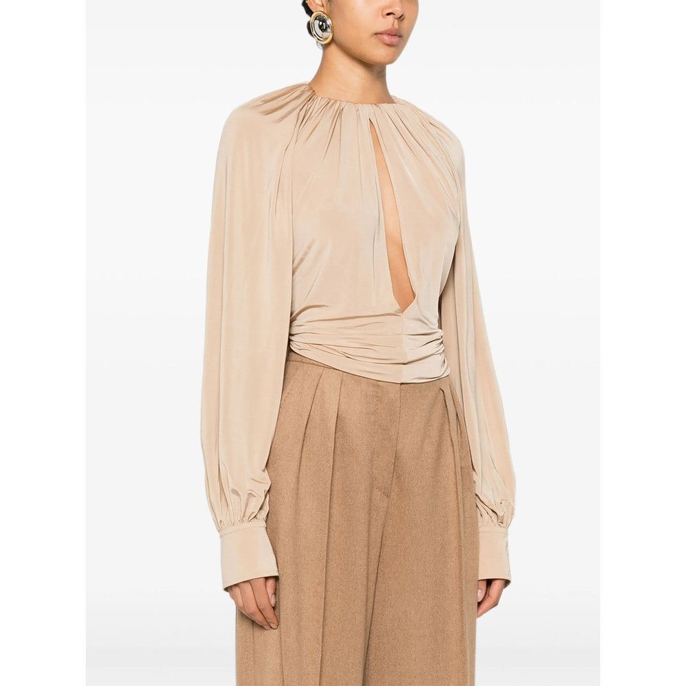 Salvatore Ferragamo Ferragamo NEUTRALS Tops - Blouses Size S / US 4 / IT 40 - 4 Thumbnail