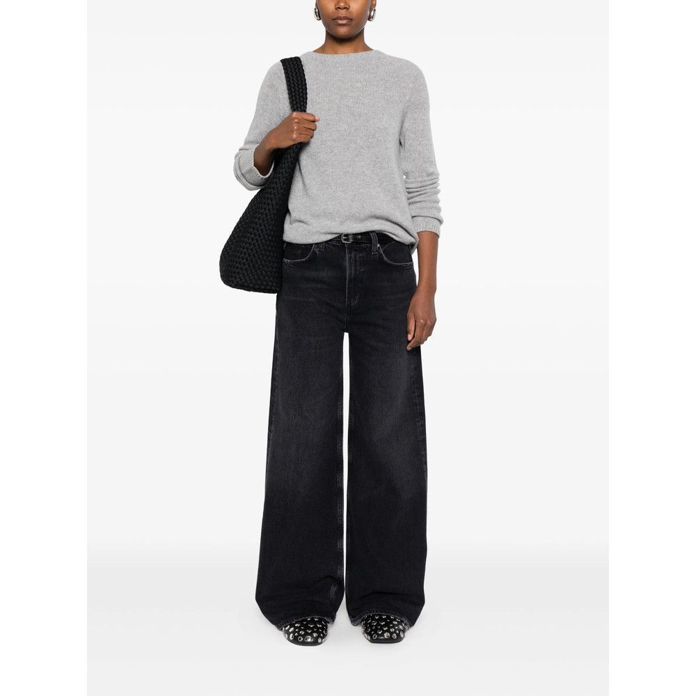 Citizens Of Humanity Citizens Of Humanity BLACK Denim - Wide-Leg Jeans Size 24" / US 00 / IT 34 - 2 Thumbnail