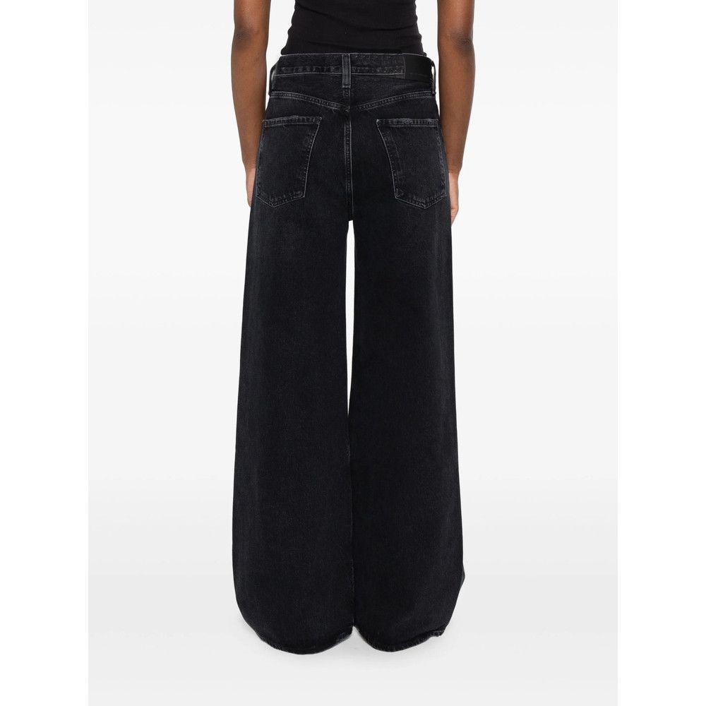 Citizens Of Humanity Citizens Of Humanity BLACK Denim - Wide-Leg Jeans Size 24" / US 00 / IT 34 - 5 Thumbnail