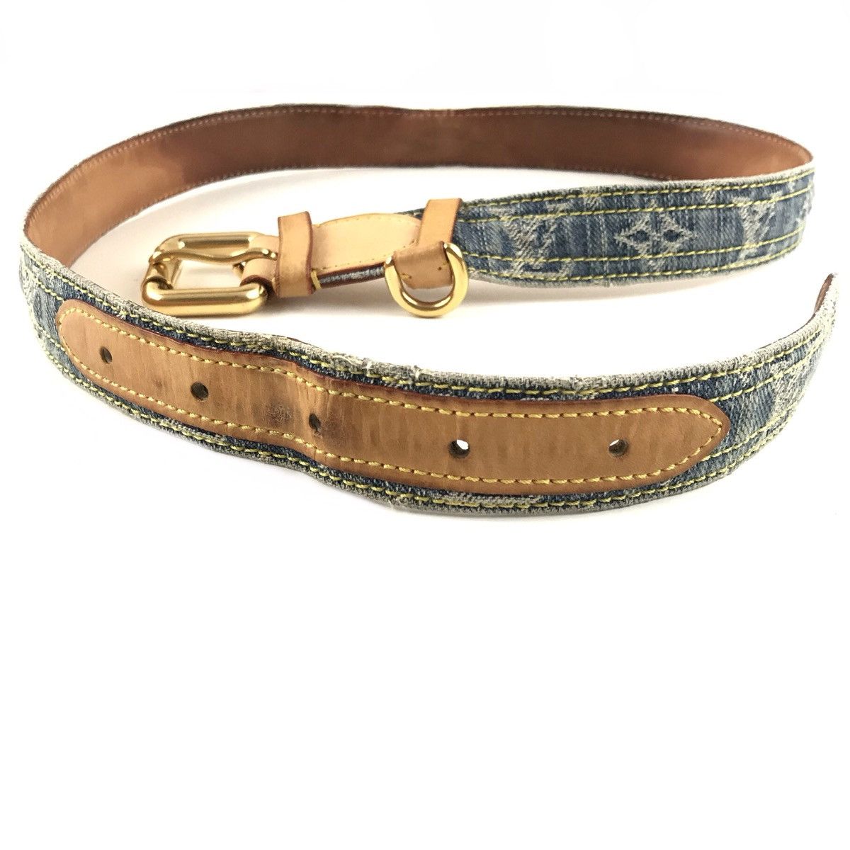 Louis Vuitton Denim Monogram Belt Size ONE SIZE - 5 Thumbnail