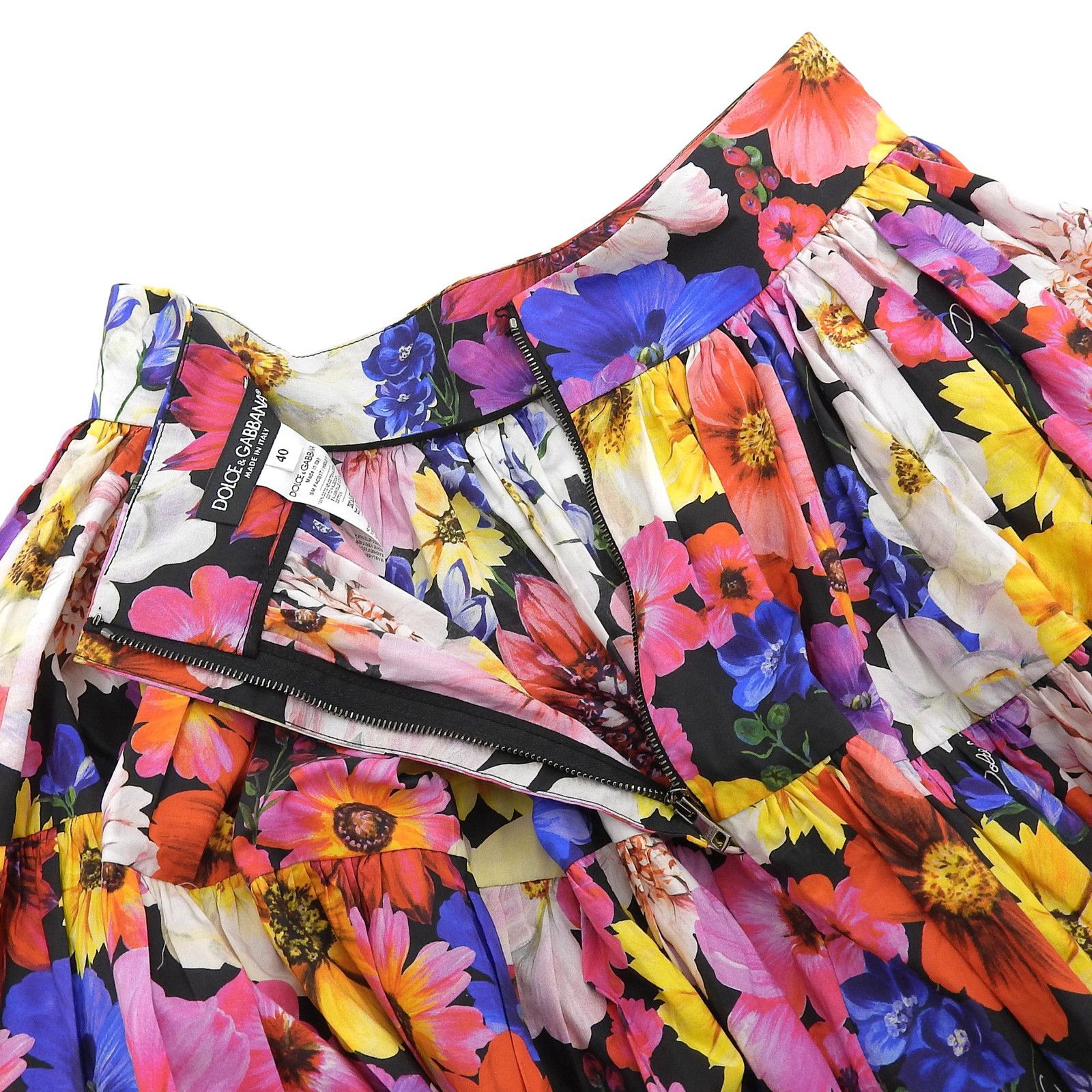 Dolce & Gabbana Dolce & Gabbana Dolce&Gabbana Floral print Skirt Cotton Skirts F4CB1T/HS5L8 DUTY FREE for USA Size ONE SIZE - 4 Thumbnail
