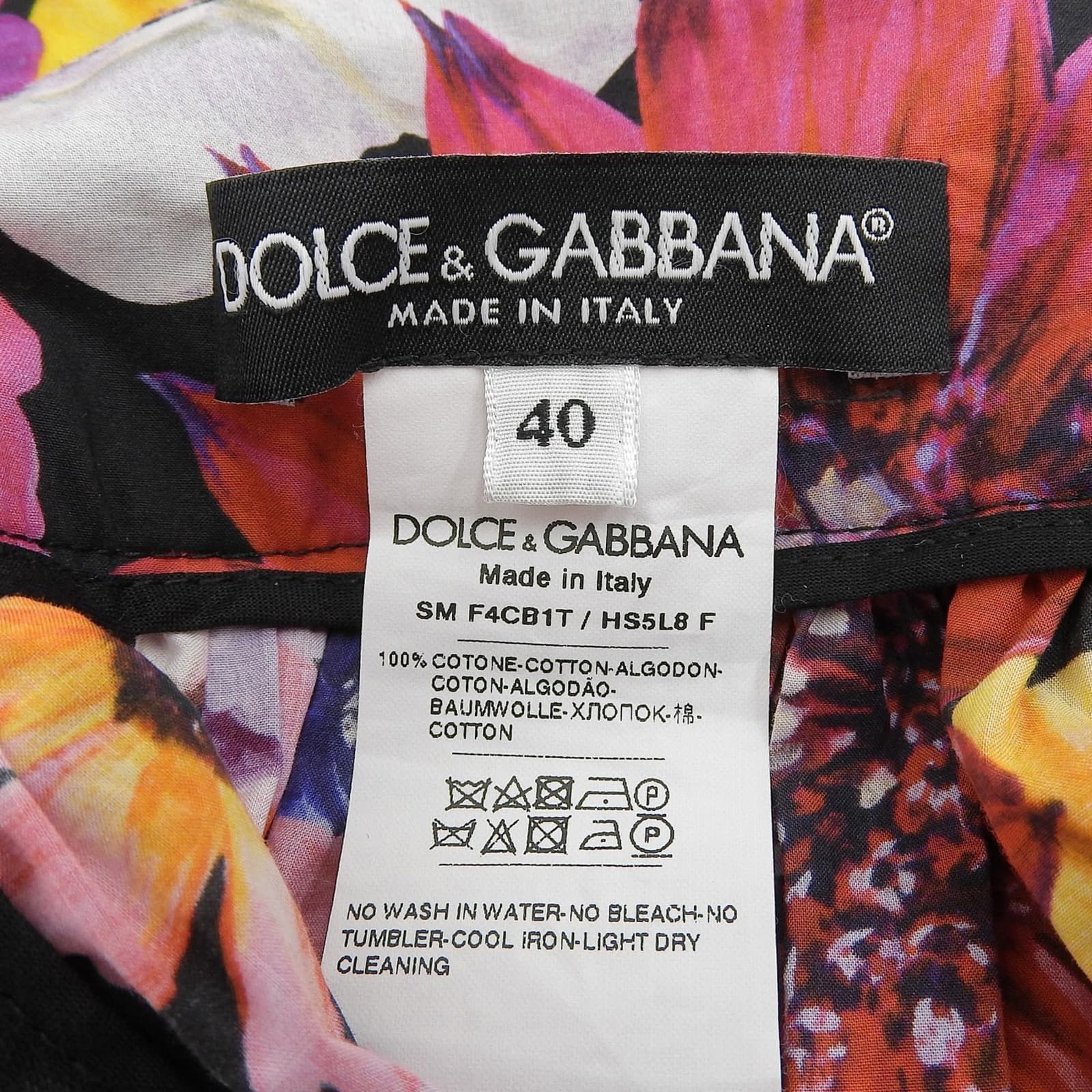 Dolce & Gabbana Dolce & Gabbana Dolce&Gabbana Floral print Skirt Cotton Skirts F4CB1T/HS5L8 DUTY FREE for USA Size ONE SIZE - 7 Thumbnail