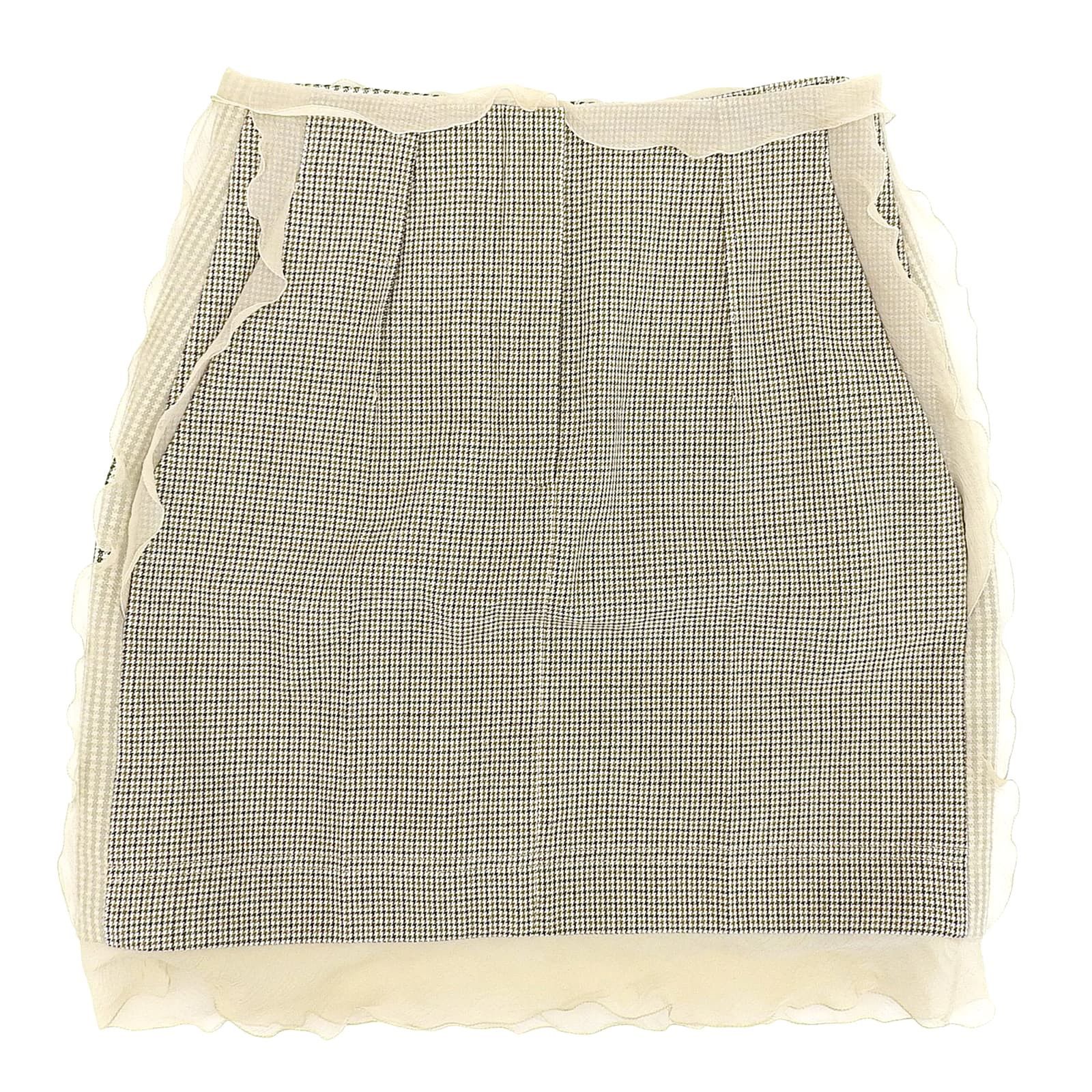 Fendi Fendi Fendi Houndstooth Wool Skirt Others Skirts FQ7416 DUTY FREE for USA Size ONE SIZE - 2 Thumbnail