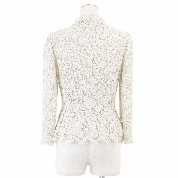 Dolce & Gabbana Dolce & Gabbana Dolce&Gabbana Floral Full Lace Cotton Blend Jacket Cotton Outerwear DUTY FREE for USA Size ONE SIZE - 6 Thumbnail