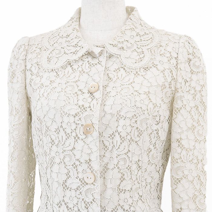 Dolce & Gabbana Dolce & Gabbana Dolce&Gabbana Floral Full Lace Cotton Blend Jacket Cotton Outerwear DUTY FREE for USA Size ONE SIZE - 2 Thumbnail