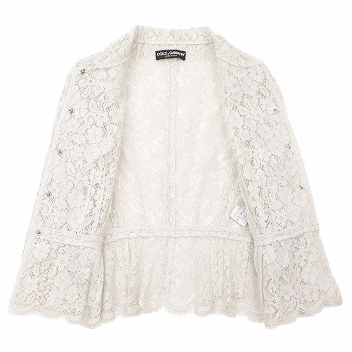 Dolce & Gabbana Dolce & Gabbana Dolce&Gabbana Floral Full Lace Cotton Blend Jacket Cotton Outerwear DUTY FREE for USA Size ONE SIZE - 8 Thumbnail