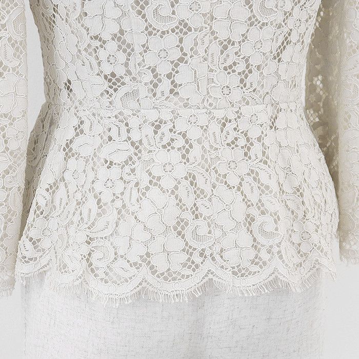 Dolce & Gabbana Dolce & Gabbana Dolce&Gabbana Floral Full Lace Cotton Blend Jacket Cotton Outerwear DUTY FREE for USA Size ONE SIZE - 7 Thumbnail