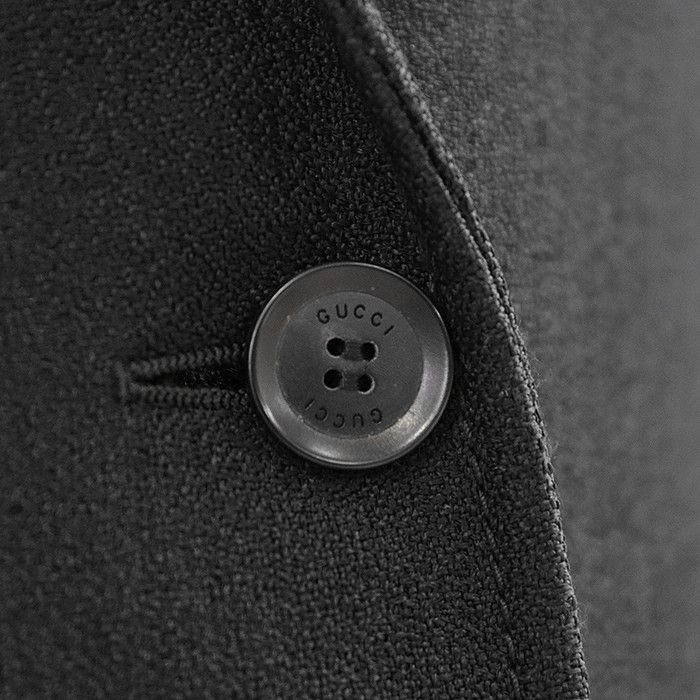 Gucci Gucci Gucci Crepe 100% Rayon Tailored Jacket Leather Outerwear DUTY FREE for USA Size ONE SIZE - 4 Thumbnail