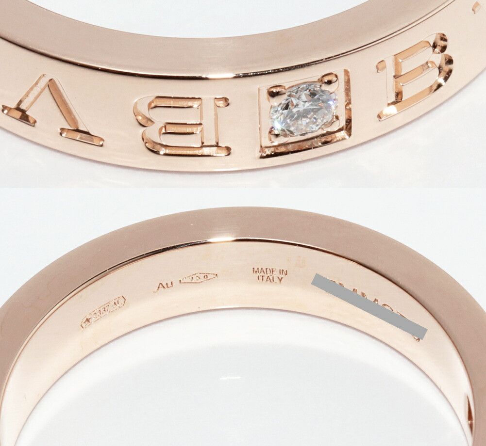 Bvlgari Bvlgari Bvlgari B.zero1 Au750 Diamond Ring Size 13.5 Leather Ring AN854185 DUTY FREE for USA Size ONE SIZE - 5 Thumbnail