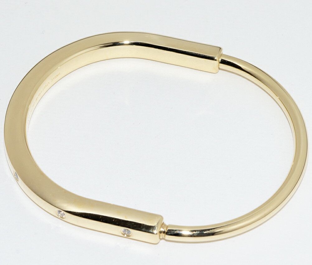 Tiffany & Co. Tiffany & Co. Tiffany Lock Au750 Diamond Bracelet Crocodile skin Bangle DUTY FREE for USA Size ONE SIZE - 3 Thumbnail