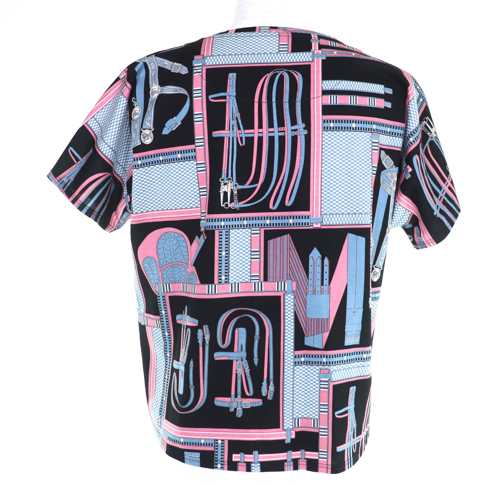 Hermes Hermes Hermès Lettres Equestres Cotton T-shirt36 Cotton T-Shirts DUTY FREE for USA Size ONE SIZE - 3 Thumbnail
