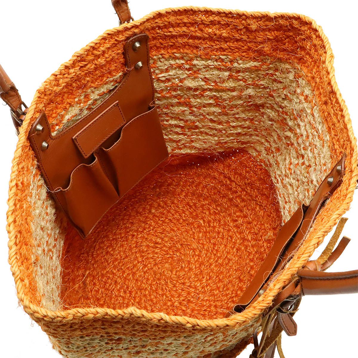 Balenciaga Balenciaga Balenciaga Raffia Leather 2way Bag 286370 Natural Material Tote Bag 286370 DUTY FREE for USA Size ONE SIZE - 5 Thumbnail