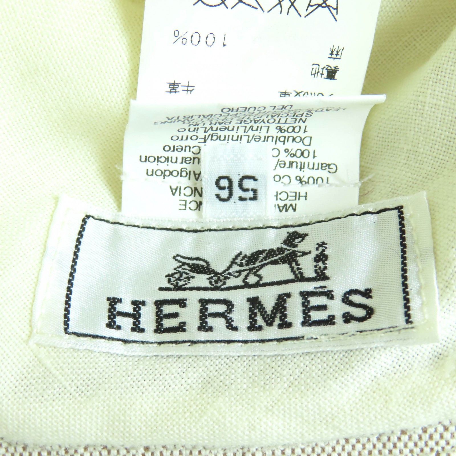 Hermes Hermes Hermès Leather Cotton Bucket Hat 56 Leather Hats DUTY FREE for USA Size ONE SIZE - 8 Thumbnail