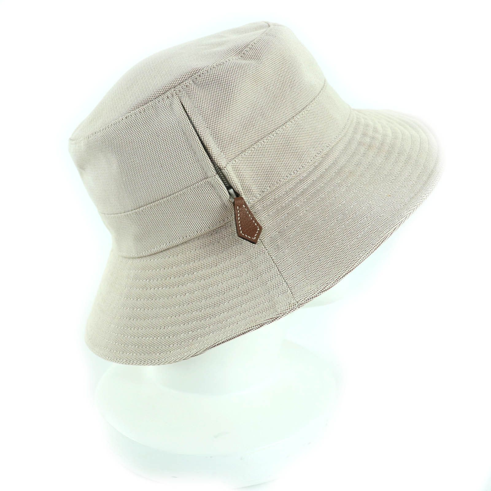 Hermes Hermes Hermès Leather Cotton Bucket Hat 56 Leather Hats DUTY FREE for USA Size ONE SIZE - 5 Thumbnail