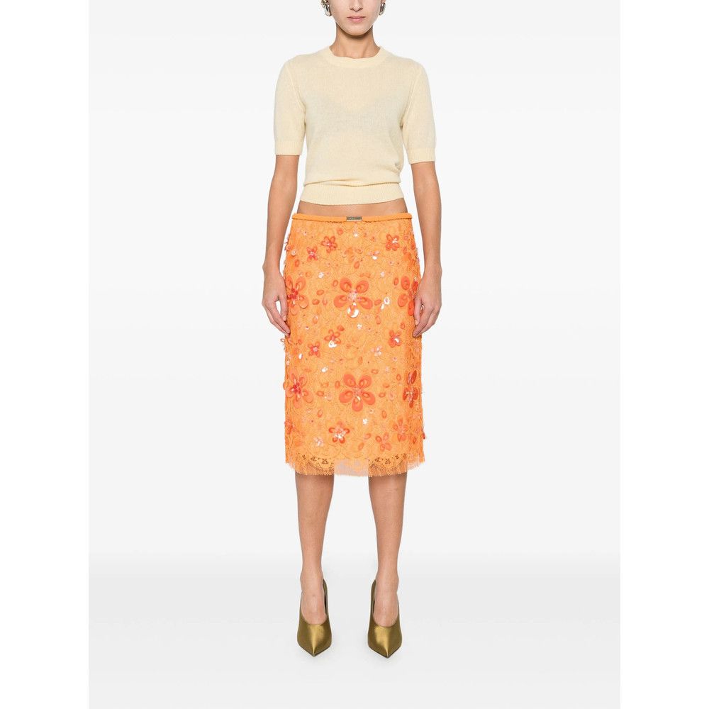 Gucci Gucci ORANGE Skirts - Straight Skirts Size 27" / US 4 / IT 40 - 2 Thumbnail