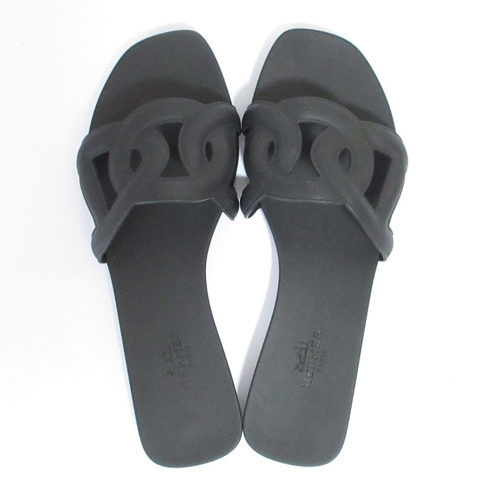 Hermes Hermes Hermès Aloha35 Flat Sandals Leather Shoes DUTY FREE for USA Size ONE SIZE - 4 Thumbnail