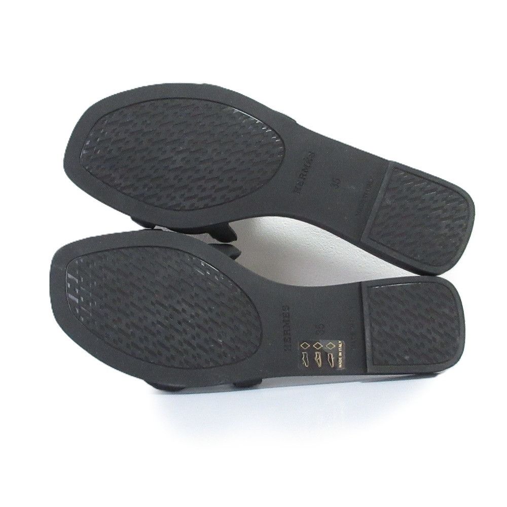 Hermes Hermes Hermès Aloha35 Flat Sandals Leather Shoes DUTY FREE for USA Size ONE SIZE - 7 Thumbnail