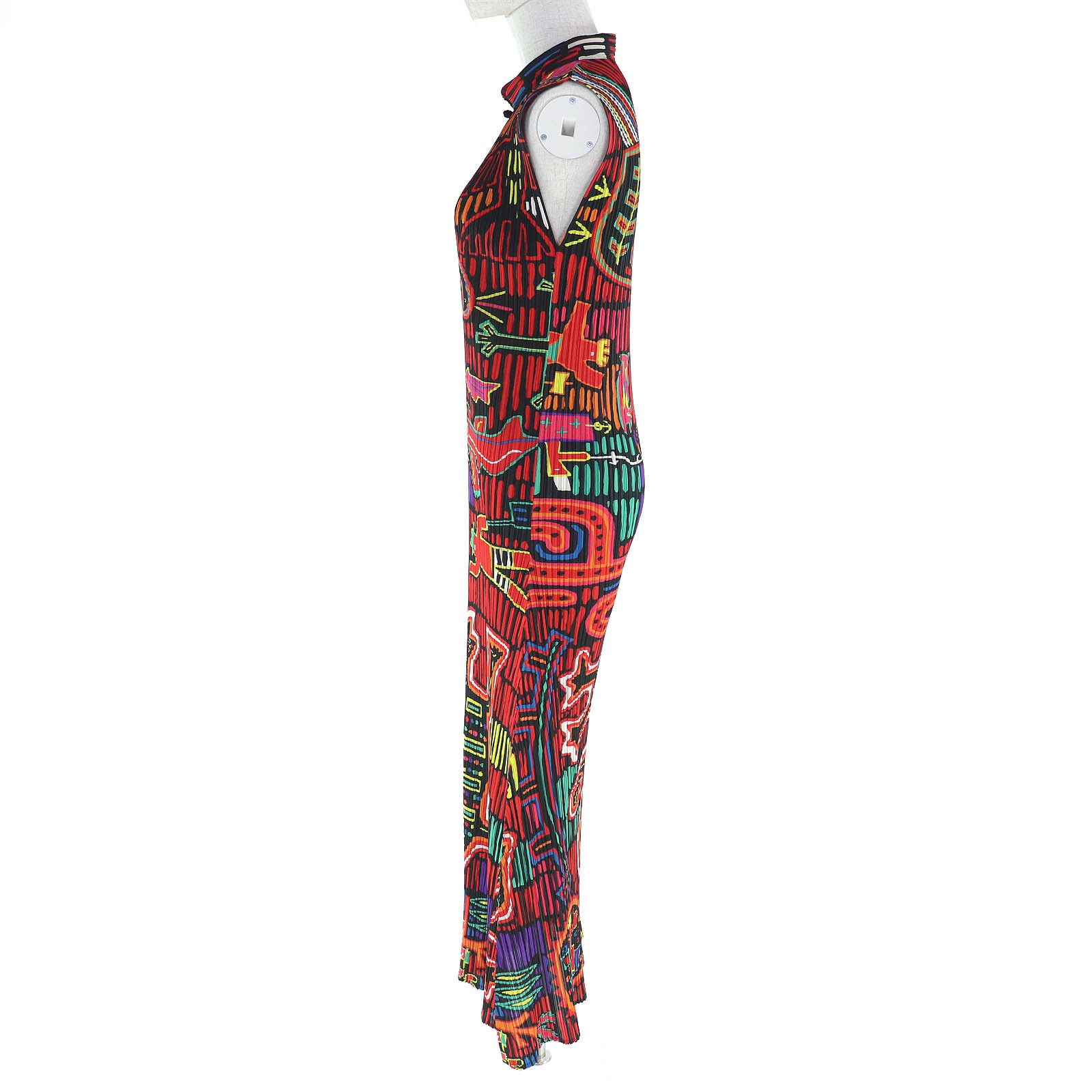 Issey Miyake Issey Miyake PLEATS PLEASE All-over print Chinese animal Dress Others Dresses PP22-JH717 DUTY FREE for USA Size ONE SIZE - 2 Thumbnail