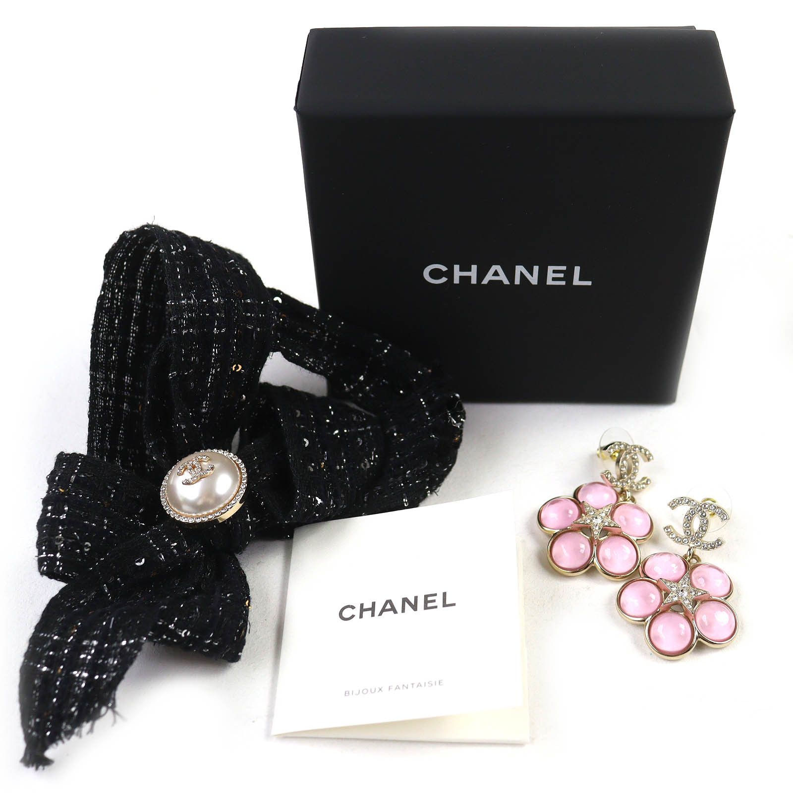 Chanel Chanel Chanel COCO Mark Rhinestone Flower Earrings Metal Earrings ABE285 DUTY FREE for USA Size ONE SIZE - 2 Thumbnail