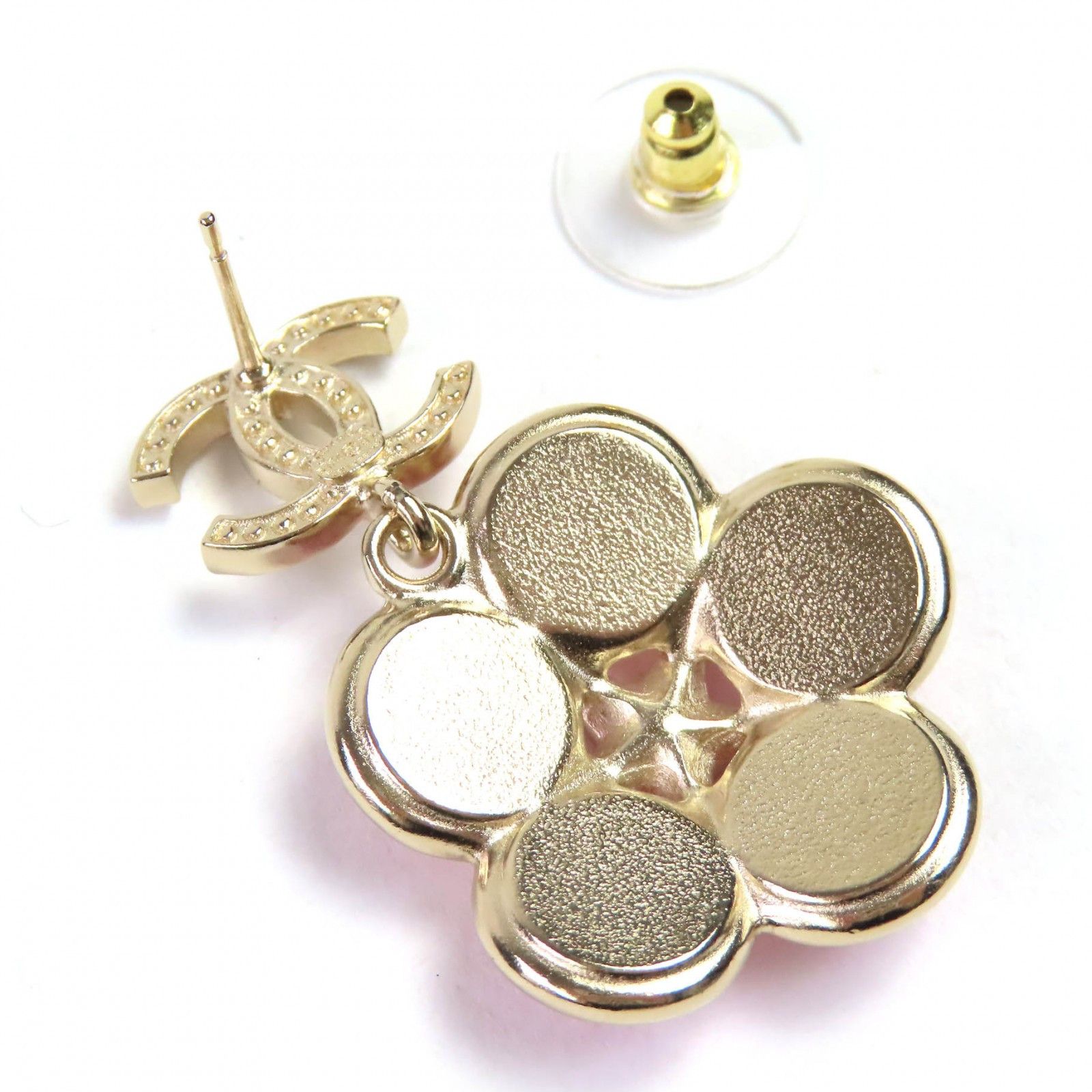 Chanel Chanel Chanel COCO Mark Rhinestone Flower Earrings Metal Earrings ABE285 DUTY FREE for USA Size ONE SIZE - 4 Thumbnail