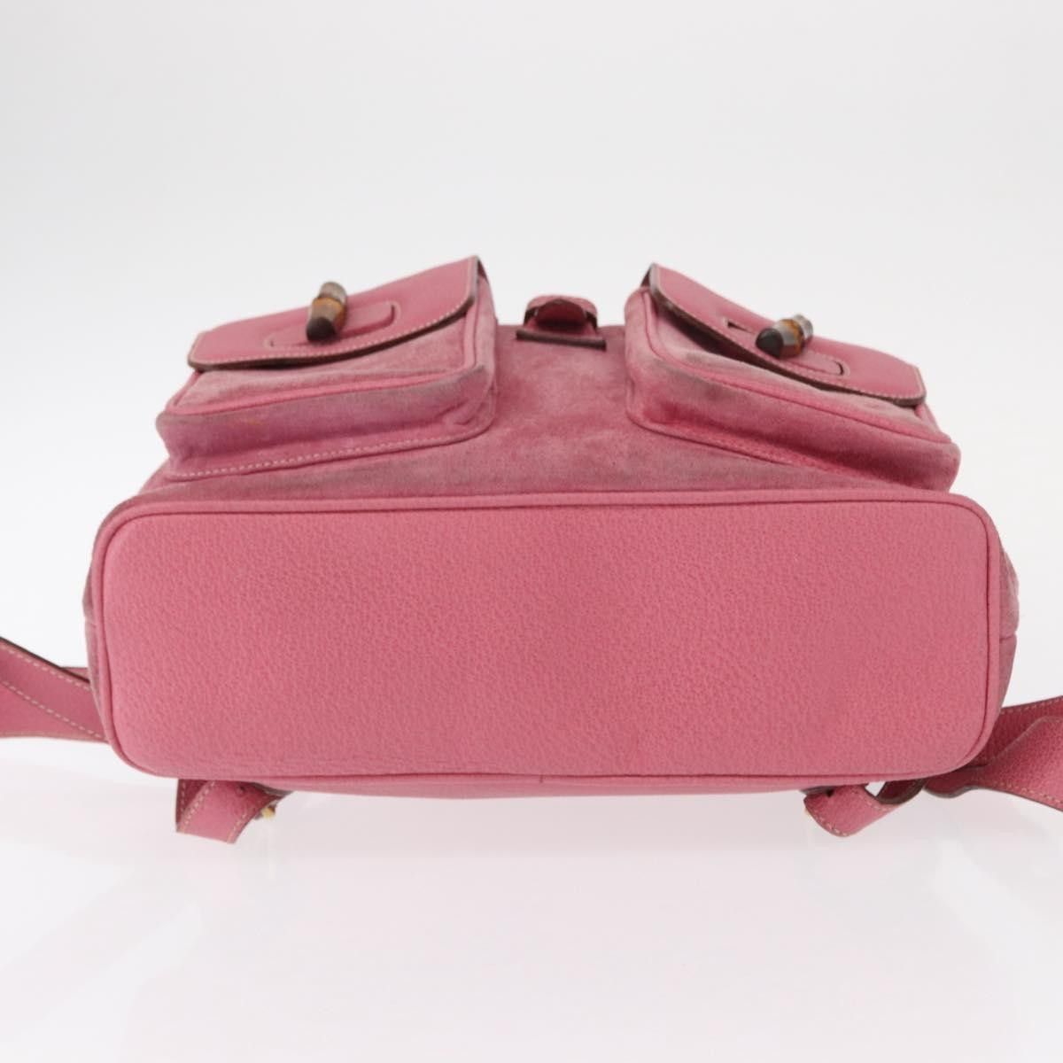 Gucci Gucci Vintage Bamboo Backpack Suede Size ONE SIZE - 19 Thumbnail