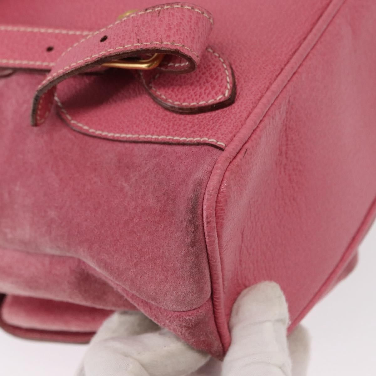 Gucci Gucci Vintage Bamboo Backpack Suede Size ONE SIZE - 11 Thumbnail
