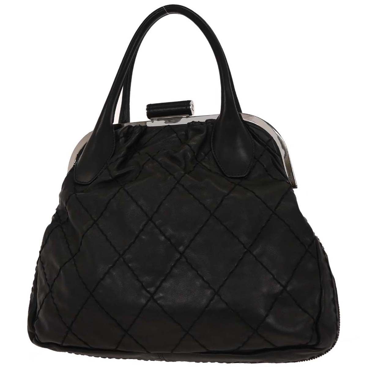 Chanel Chanel Expandable Zip Around Frame Bag Quilted Leather Size ONE SIZE - 2 Thumbnail