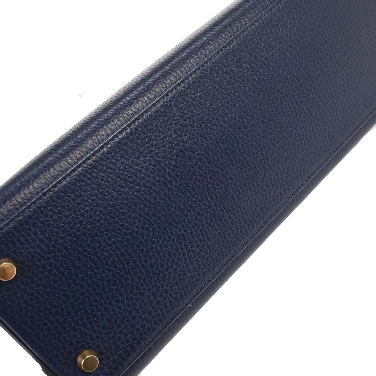 Hermes Hermes Kelly Handbag Blue Ardennes with Gold Hardware Size ONE SIZE - 8 Thumbnail