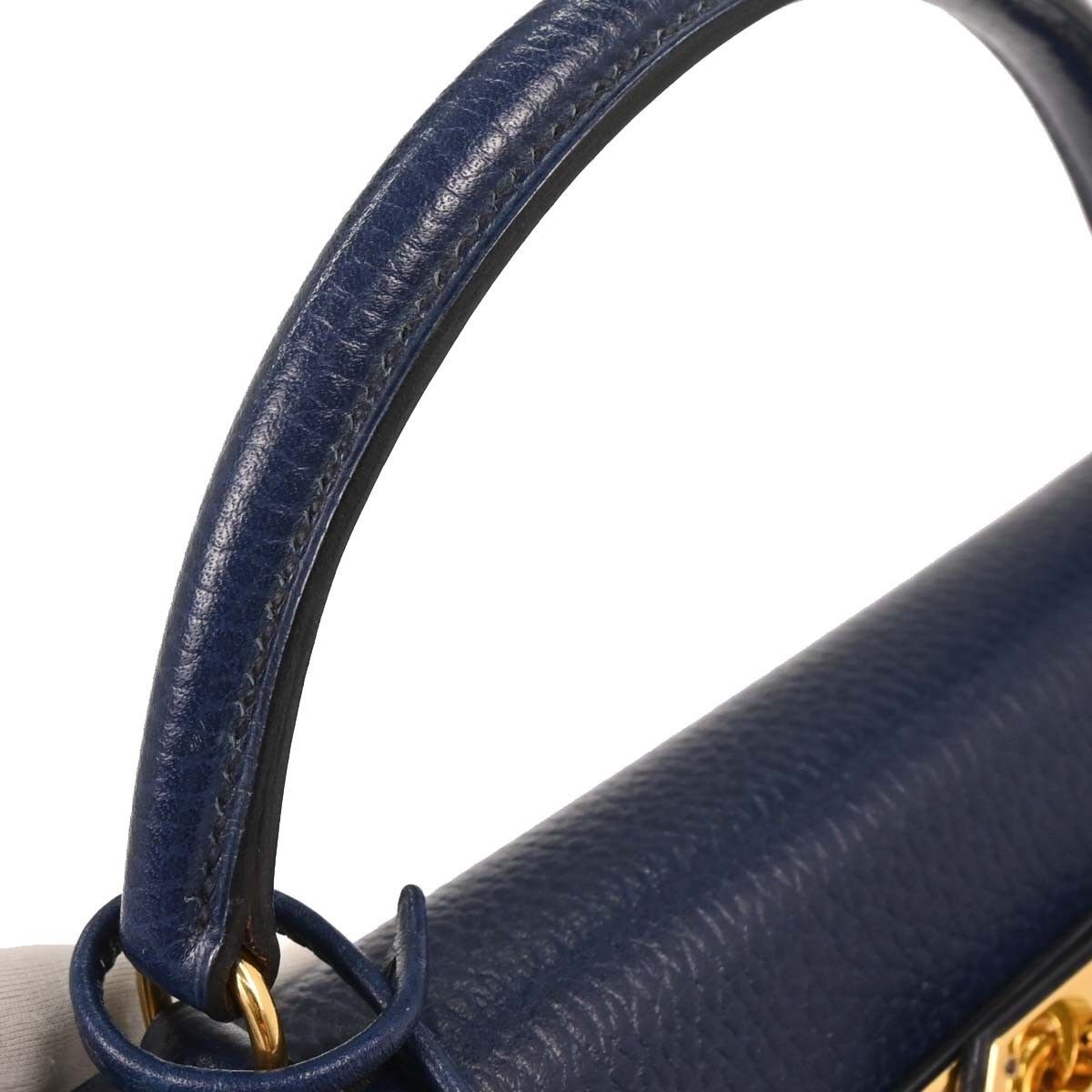 Hermes Hermes Kelly Handbag Blue Ardennes with Gold Hardware Size ONE SIZE - 5 Thumbnail