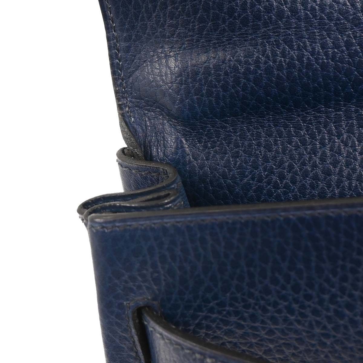 Hermes Hermes Kelly Handbag Blue Ardennes with Gold Hardware Size ONE SIZE - 10 Thumbnail