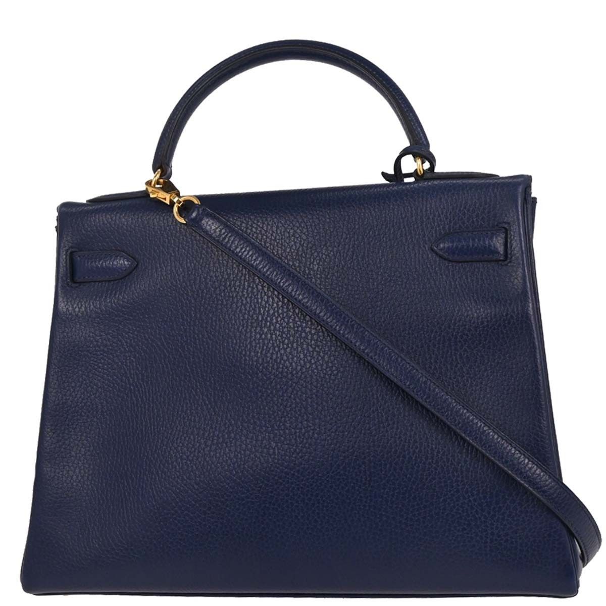 Hermes Hermes Kelly Handbag Blue Ardennes with Gold Hardware Size ONE SIZE - 2 Thumbnail