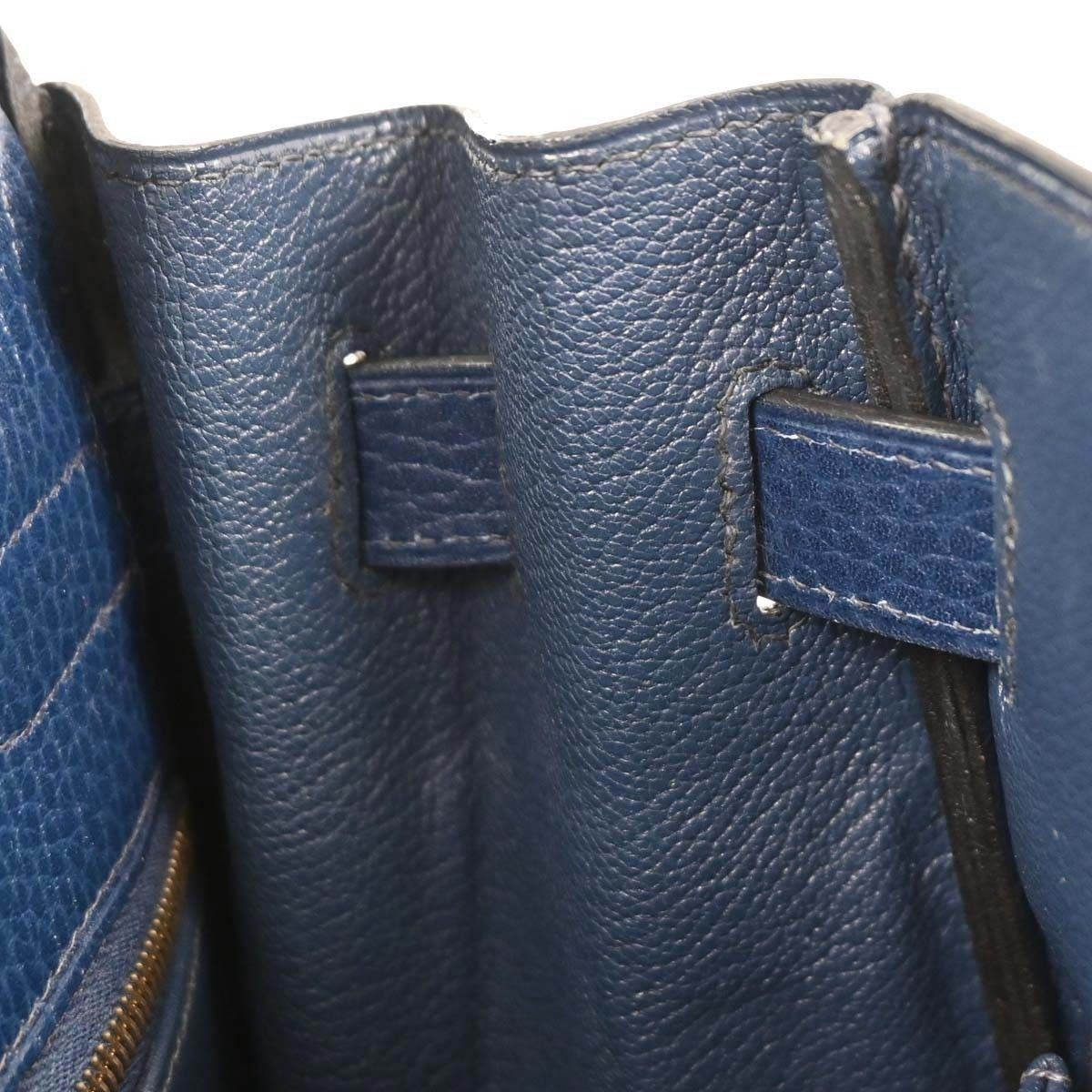 Hermes Hermes Kelly Handbag Blue Ardennes with Gold Hardware Size ONE SIZE - 9 Thumbnail