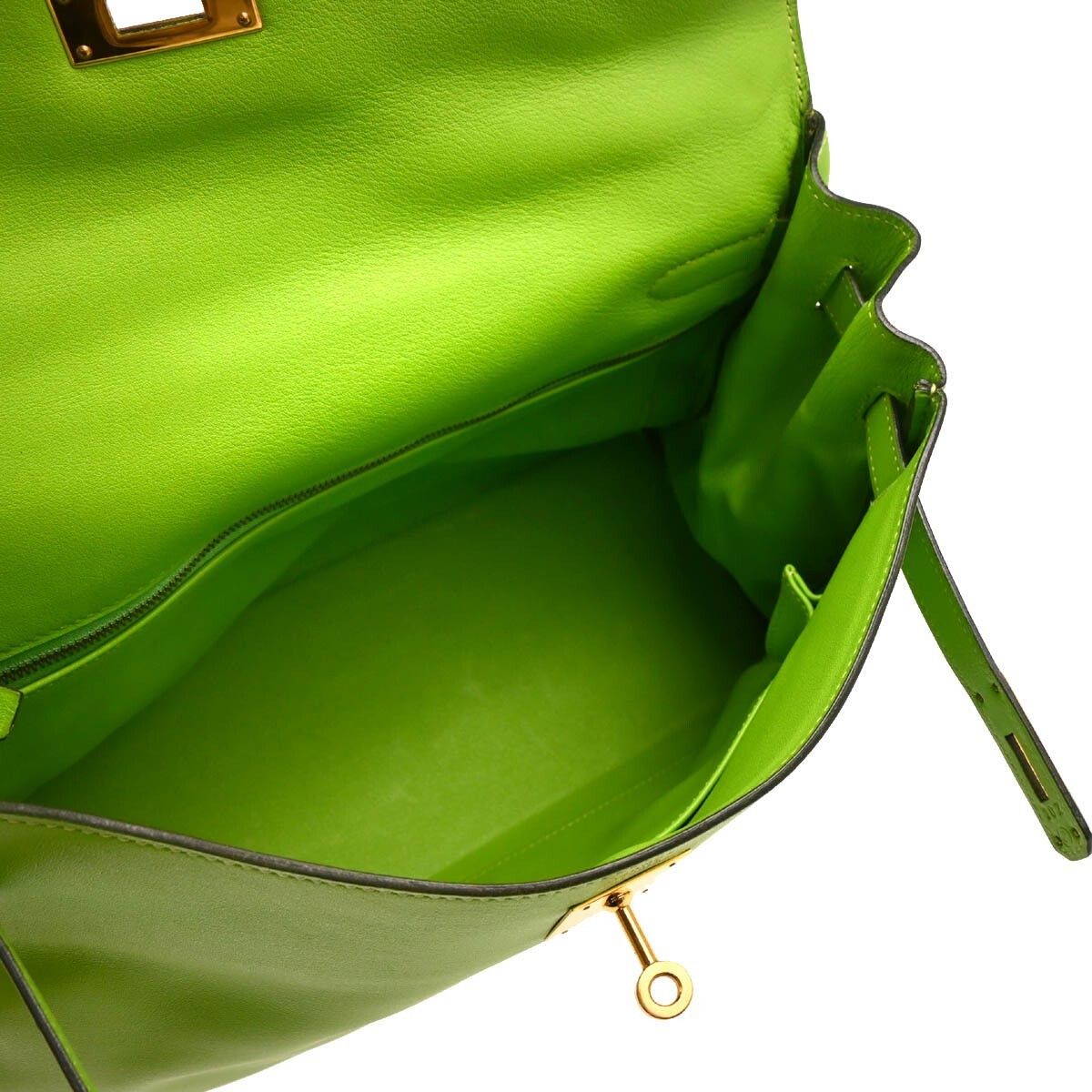 Hermes Hermes Kelly Handbag Green Gulliver with Gold Hardware Size ONE SIZE - 8 Thumbnail