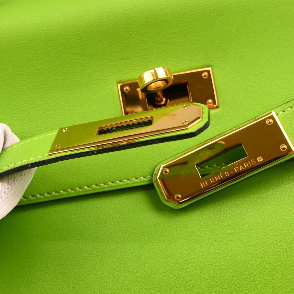 Hermes Hermes Kelly Handbag Green Gulliver with Gold Hardware Size ONE SIZE - 5 Thumbnail