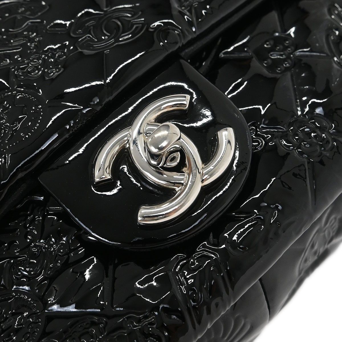 Chanel Chanel Lucky Symbols Flap Bag Embossed Patent Size ONE SIZE - 8 Thumbnail